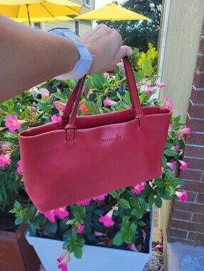 Kenneth Cole Red Leather Hand Bag